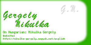gergely mikulka business card